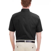 Back view of Men’s Foundation 100% Cotton Short-Sleeve Twill Shirt With Teflon™