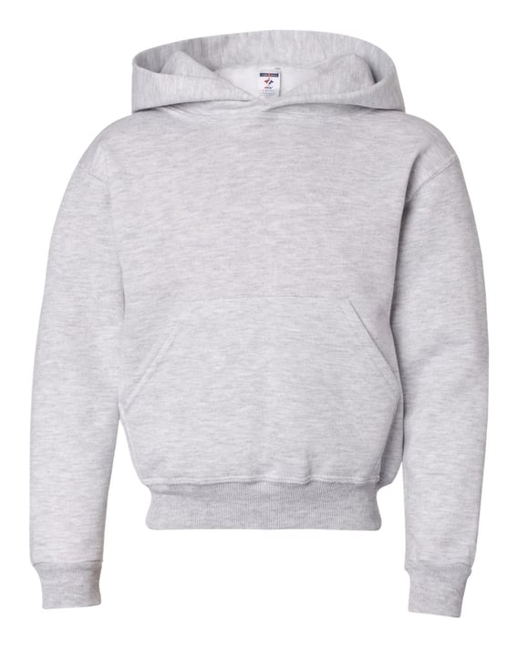 Front view of NuBlend® Youth Hooded Sweatshirt