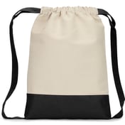 Front view of Cape Cod Cotton Drawstring Backpack