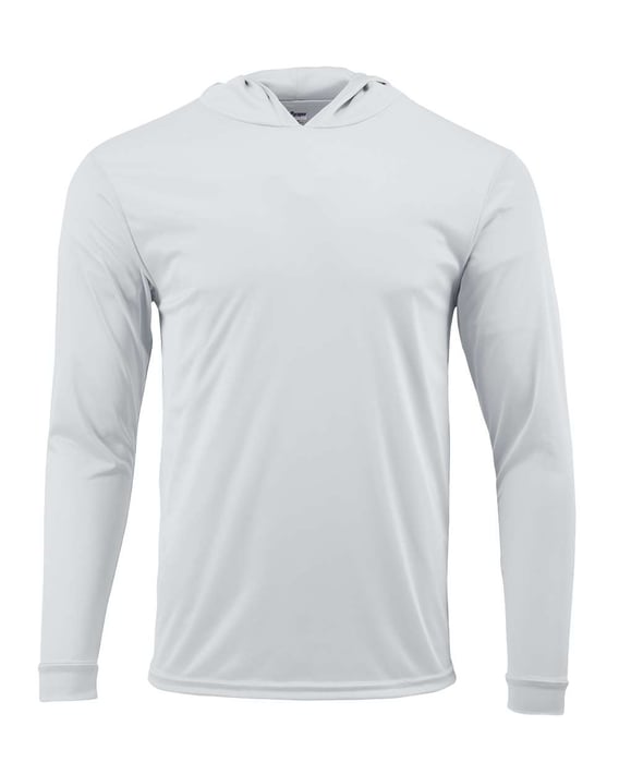 Front view of Youth Bahama Performance Hooded Long Sleeve T-Shirt