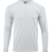 Front view of Youth Bahama Performance Hooded Long Sleeve T-Shirt