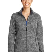 Front view of Ladies PosiCharge® Electric Heather Soft Shell Jacket