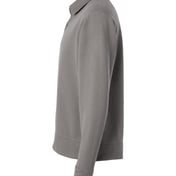 Side view of Garment-Dyed Polo Collar Sweatshirt