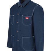 Side view of Fleece Lined Chore Denim Jacket