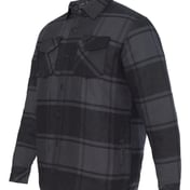 Side view of Quilted Flannel Shirt Jacket