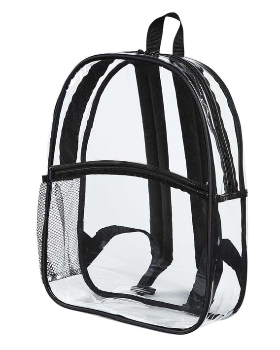 Front view of Clear PVC Stadium Backpack
