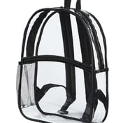 Front view of Clear PVC Stadium Backpack