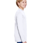 Side view of Youth Long Sleeve Cooling Performance Crew Shirt