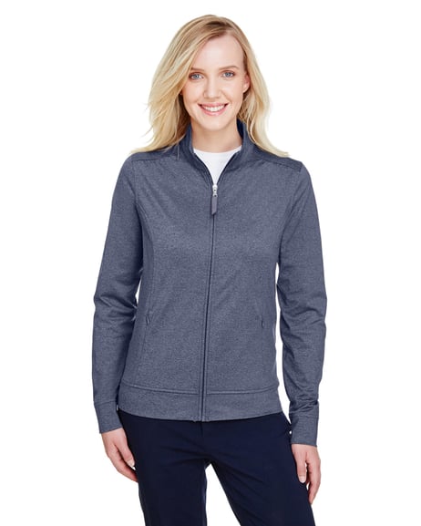 Front view of Ladies' Navigator Heather Performance Full-Zip