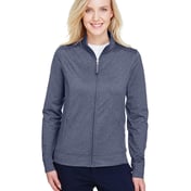 Front view of Ladies’ Navigator Heather Performance Full-Zip