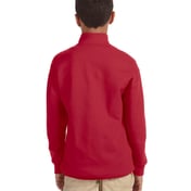 Back view of Youth NuBlend Quarter-Zip Cadet Collar Sweatshirt