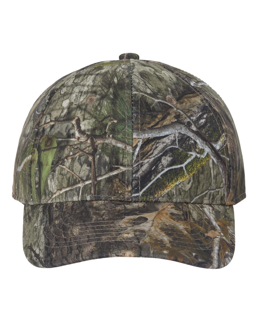 Front view of Platinum Series Performance Camo Cap