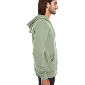 Side view of Unisex Triblend French Terry Full-Zip