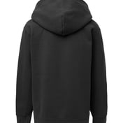 Back view of Garment-Dyed Youth Lightweight Fleece Hooded Sweatshirt