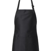 Front view of Full-Length Apron With Pouch Pocket
