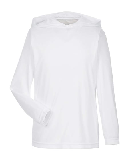 Front view of Youth Zone Performance Hooded T-Shirt