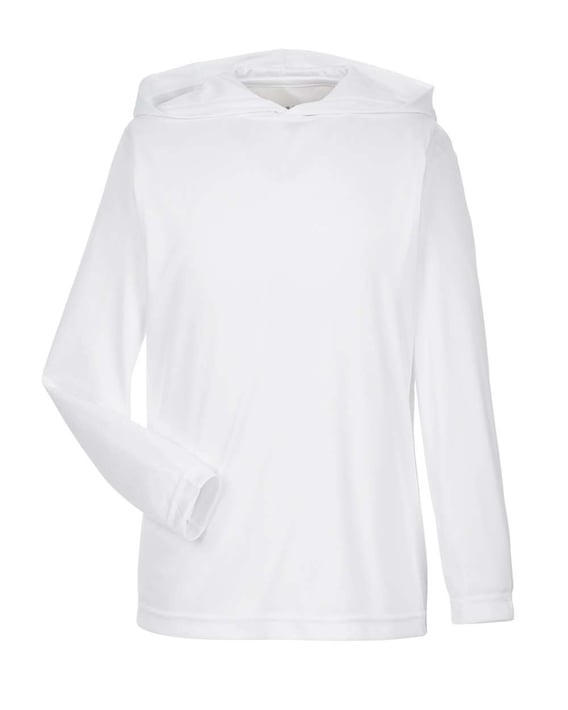 Front view of Youth Zone Performance Hooded T-Shirt