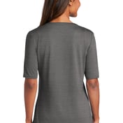 Back view of Women’s Stretch Heather Open Neck Top