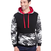 Front view of Men’s Fashion Camo Hooded Sweatshirt