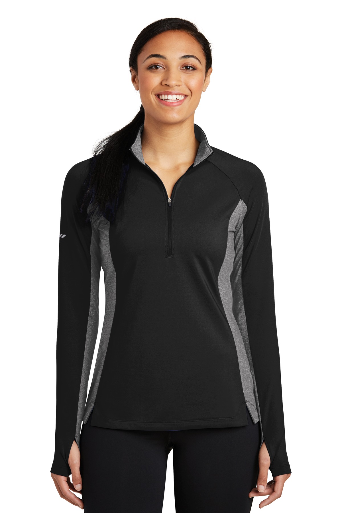 Front view of Women’s Sport-Wick® Stretch Contrast 1/4-Zip Pullover