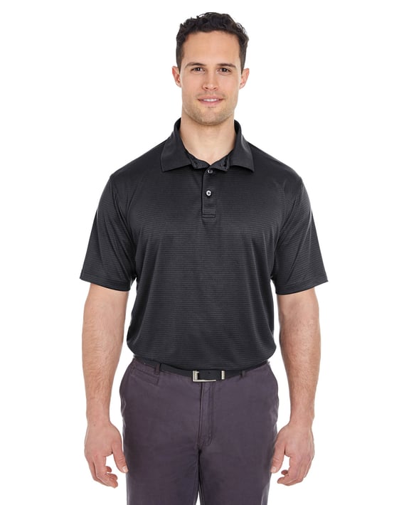 Front view of Men’s Cool & Dry Jacquard Stripe Polo