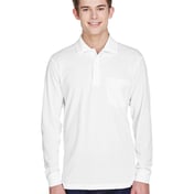 Front view of Adult Pinnacle Performance Long-Sleeve Piqué Polo With Pocket