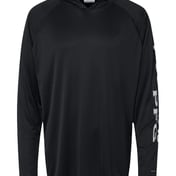 Front view of PFG Terminal Tackle™ Hooded Long Sleeve T-Shirt