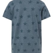 Back view of Youth Star Print Tee