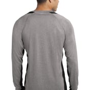 Back view of Long Sleeve Heather Colorblock Contender Tee
