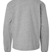 Back view of Youth 6oz. Heavyweight Long Sleeve Tee