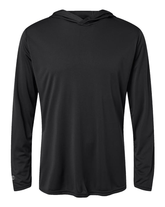 Front view of Momentum Hooded Long Sleeve T-Shirt