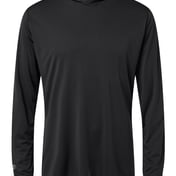 Front view of Momentum Hooded Long Sleeve T-Shirt