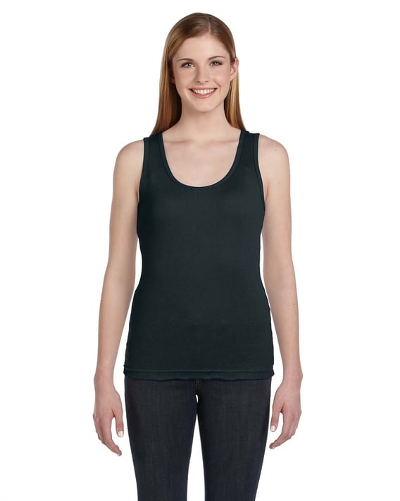 Front view of Ladies’ Combed Ringspun 2×1 Rib Tank