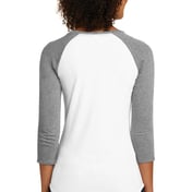 Back view of Women’s Fitted Very Important Tee® 3/4-Sleeve Raglan
