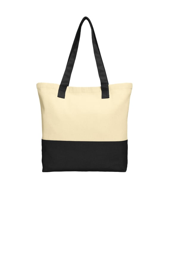 Front view of Colorblock Cotton Tote