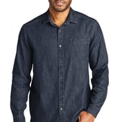 Front view of Long Sleeve Perfect Denim Shirt