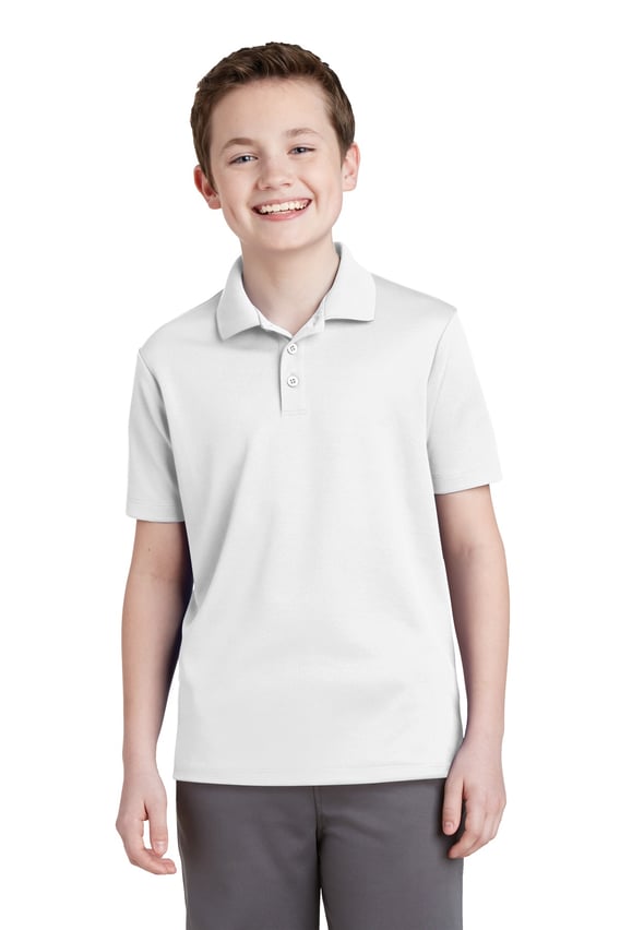 Front view of Youth PosiCharge&reg; RacerMesh&reg; Polo