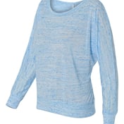 Side view of Women’s Flowy Off Shoulder Long Sleeve Tee