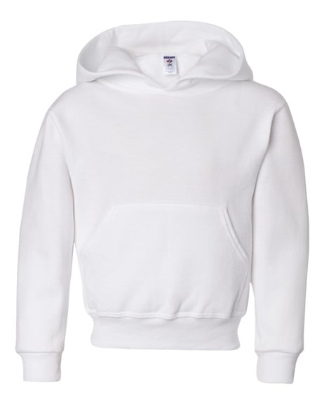 Front view of NuBlend® Youth Hooded Sweatshirt