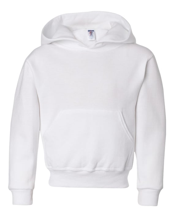Front view of NuBlend® Youth Hooded Sweatshirt