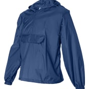 Side view of Packable Half-Zip Hooded Pullover Jacket