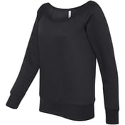 Side view of Women’s Sponge Fleece Wide Neck Sweatshirt