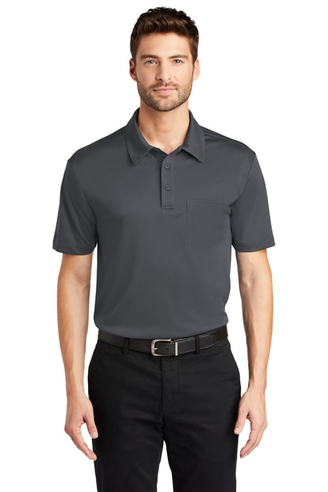 Front view of Silk Touch Performance Pocket Polo