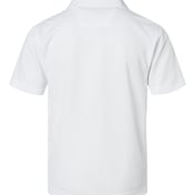 Back view of Youth Saratoga Performance Mini Mesh Polo