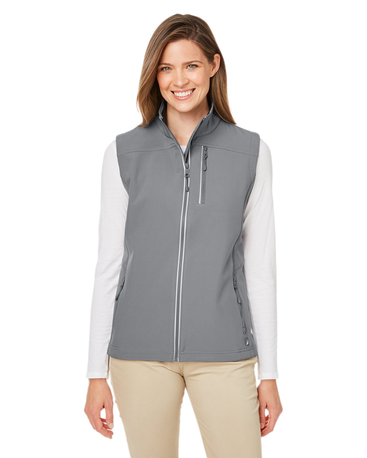 Front view of Ladies’ Wavestorm Softshell Vest