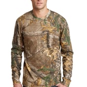 Front view of Realtree® Long Sleeve Explorer 100% Cotton T-Shirt With Pocket