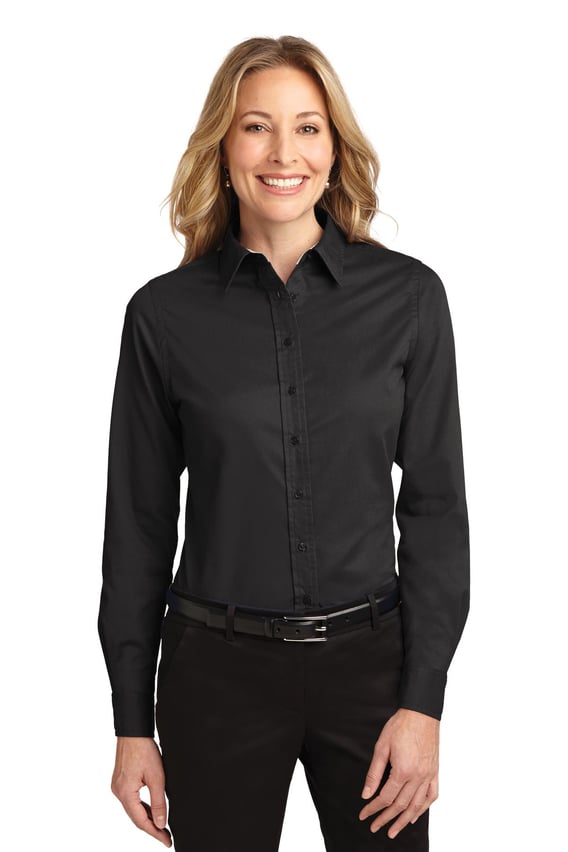 Front view of Ladies Long Sleeve Easy Care Shirt