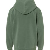 Back view of Youth Midweight Pigment-Dyed Hooded Sweatshirt