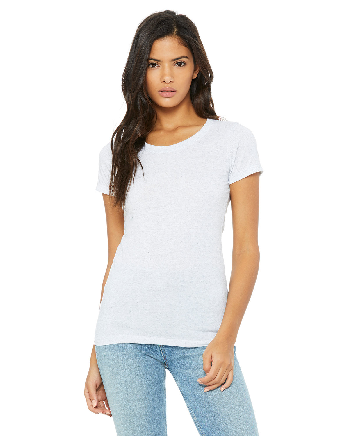 Front view of Ladies’ Triblend Short-Sleeve T-Shirt