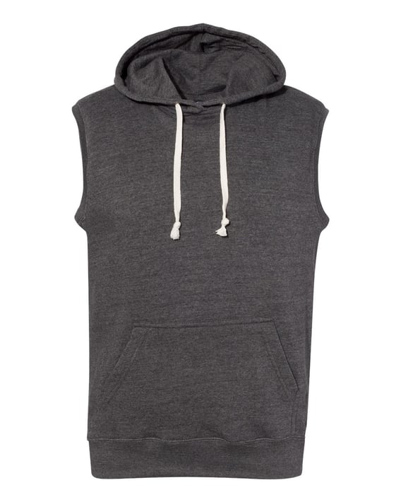 Front view of Triblend Sleeveless Hooded Sweatshirt